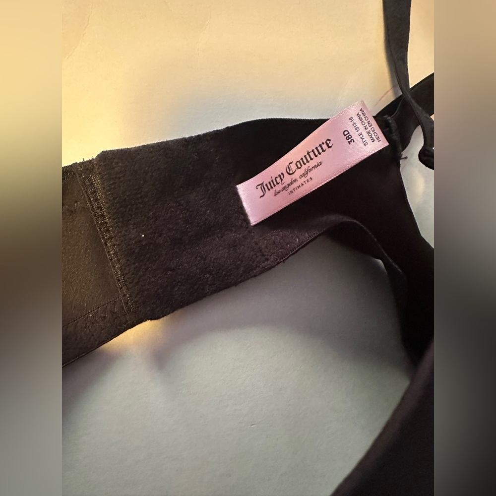Juicy Couture Bra Sexy Black Push Up Feminine Seamless Underwire Padded Bra 38D - Picture 5 of 6